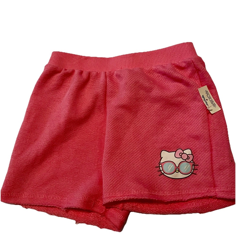 Hello Kitty Sanrio Girls Pink French Terry Shorts‎ Size 5/6 New With Tags 2024